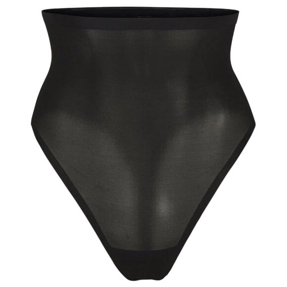 New Skims Womens M Sheer Sculpt High Waisted Thong Light Shapewear Clay Nude Tan - Picture 9 of 9